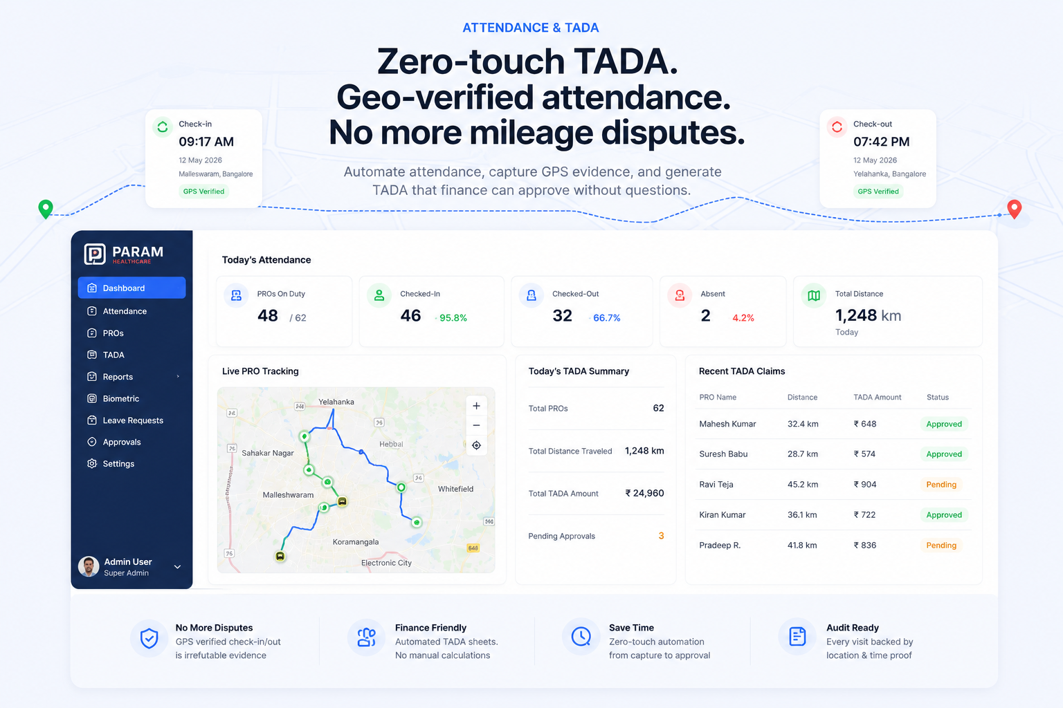 Attendance & TADA — Param product screenshot